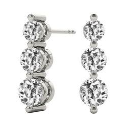 Realizzato a mano Orecchini Pendenti con Brillante Taglio