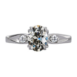 Taglio Old Mine Brillante Anello Trilogy – 3,50 carati in Oro