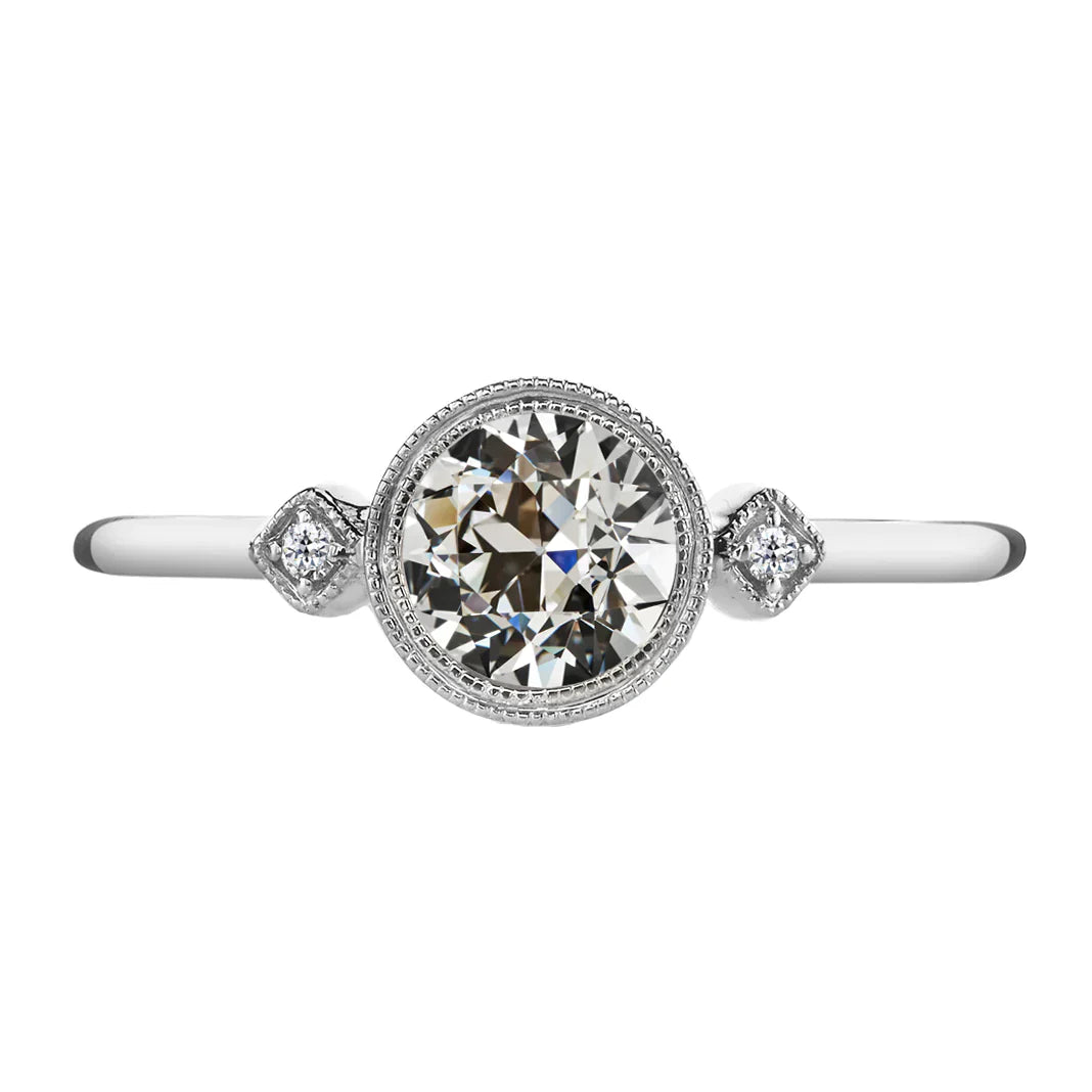 Luminoso Diamante Fine Anello Tre Pietre 2 carati – vista principale