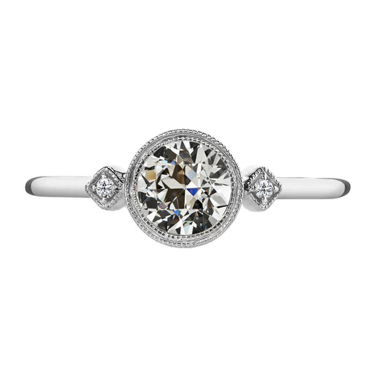 Luminoso Diamante Fine Anello Tre Pietre 2 carati – vista principale