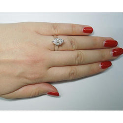 3.01 Carati Marquise Vero Diamond Anello Solitario Donna Gioielli Novità