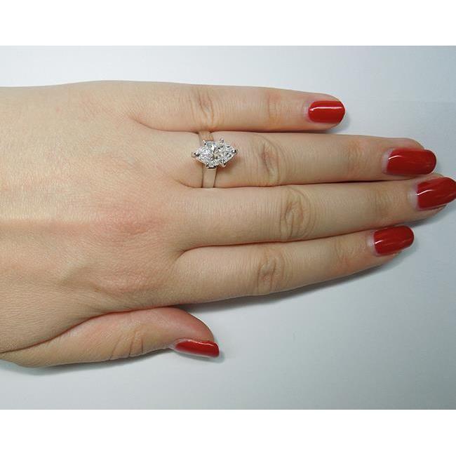 3.01 Carati Marquise Vero Diamond Anello Solitario Donna Gioielli Novità