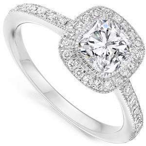 3.50 Carati Cuscino Halo Vero Diamond Wedding Ring