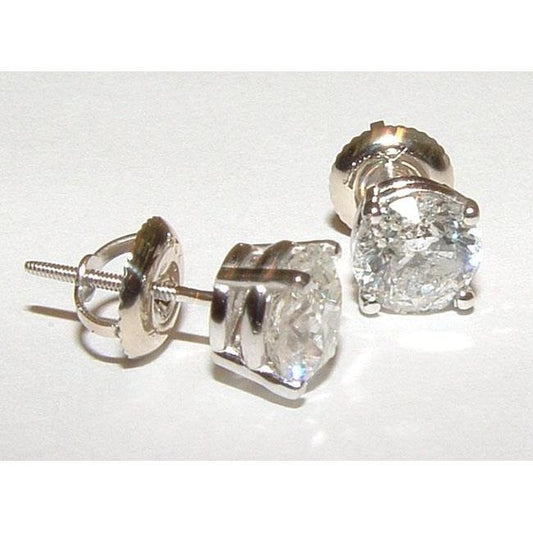 3,51 Carati G Vs1 Naturale Diamonds Stud Orecchino Platino