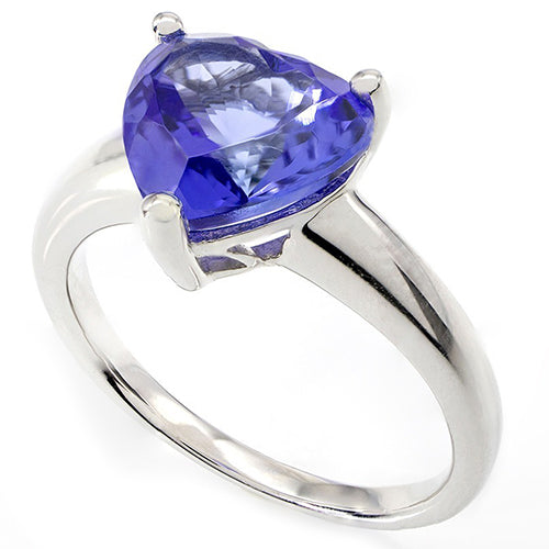 4 Carati Tanzanite Cuore Anello