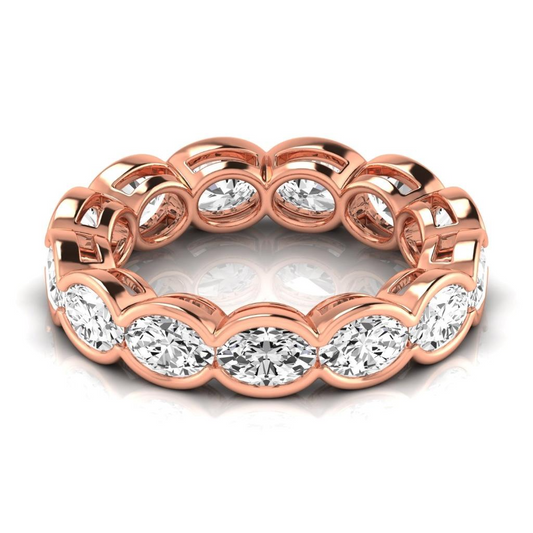 Realizzato a mano Eternity Band 4,29 carati – vista frontale