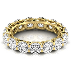 Brillante Eternity Band 4,95 carati F/VS1 – Oro Giallo 14K