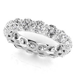 Brillante taglio Taglio Rotondo Eternity Band 4,95 carati – Oro