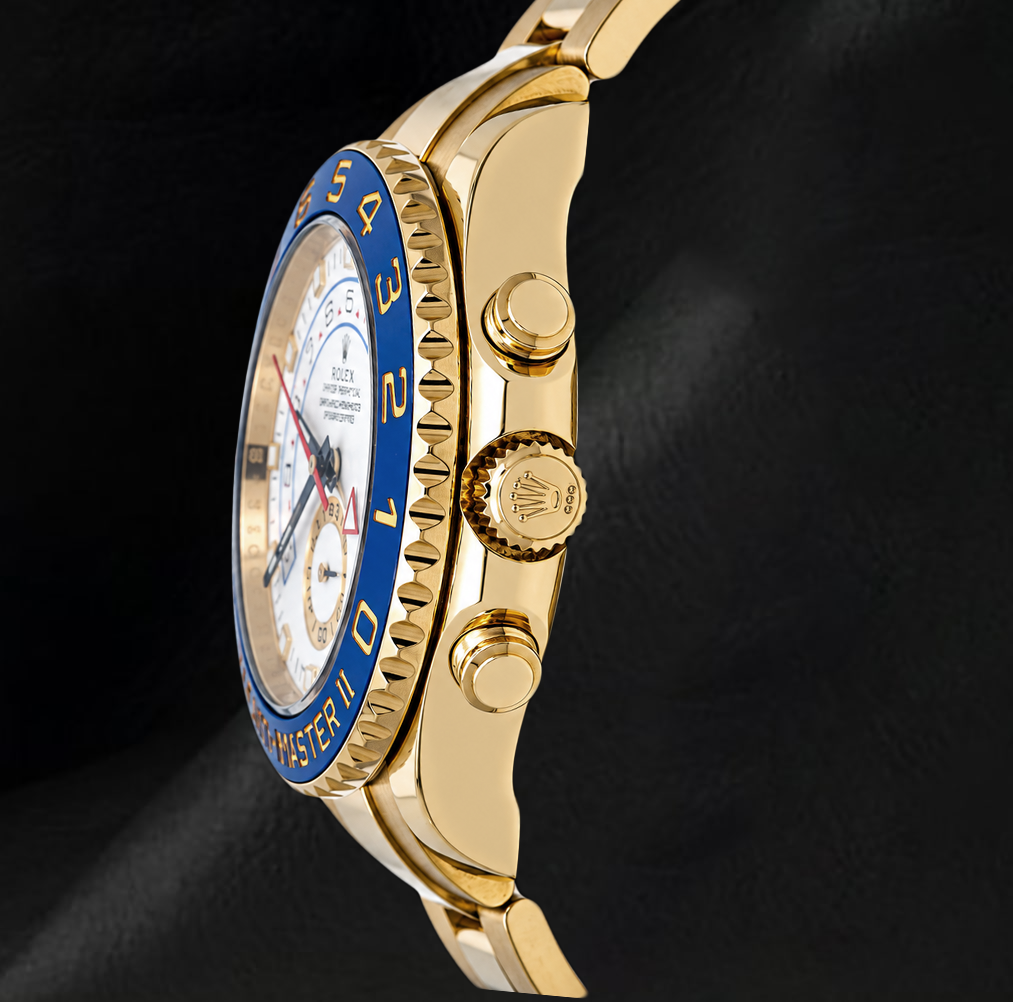 Rolex Yacht-Master II 116688 Orologio in Oro Giallo 18 carati Quadrante Bianco Lunetta in Ceramica Blu 44 mm