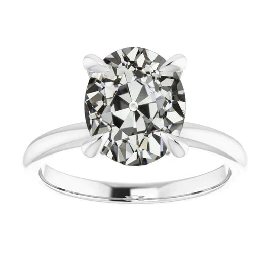 Cuscino Antico Brillante anello in Oro Bianco 14K – vista principale
