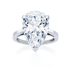 4 Carati Pera Anello Di Vero Diamante
