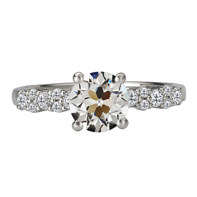 Diamante Fine Anello di Proposta 4-carati Oro 14 Carati Bianco – vista principale