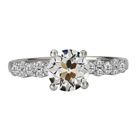Diamante Fine Anello di Proposta 4-carati Oro 14 Carati Bianco – vista principale