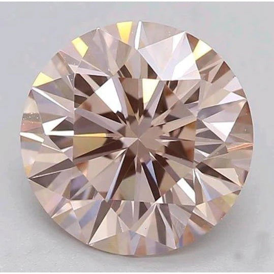 Taglio Brillante Zaffiro Rosa anello in Gold – vista frontale