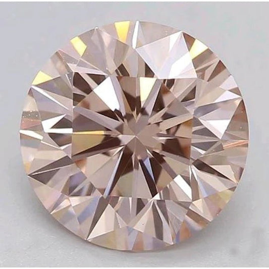 Taglio Brillante Zaffiro Rosa anello in Gold – vista frontale