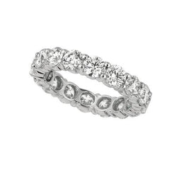 4 Carati Genuino Diamante Eternity Fascia 14K Gioielli In Oro Bianco Nuovo