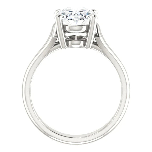 5 Carati Ovale Anello Di Vero Diamante