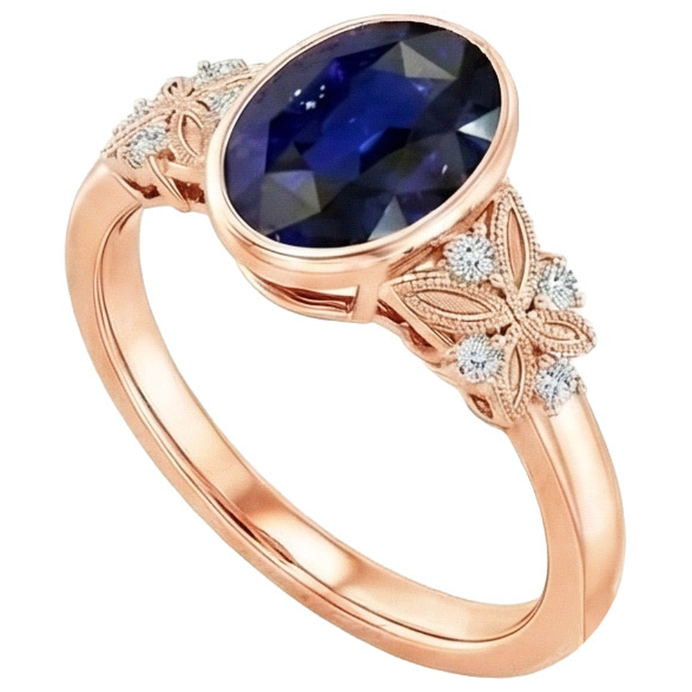 5 Carati Zaffiro Anello
