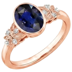 5 Carati Zaffiro Anello