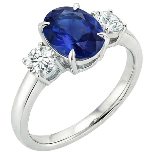 5 Ct Zaffiro Anello