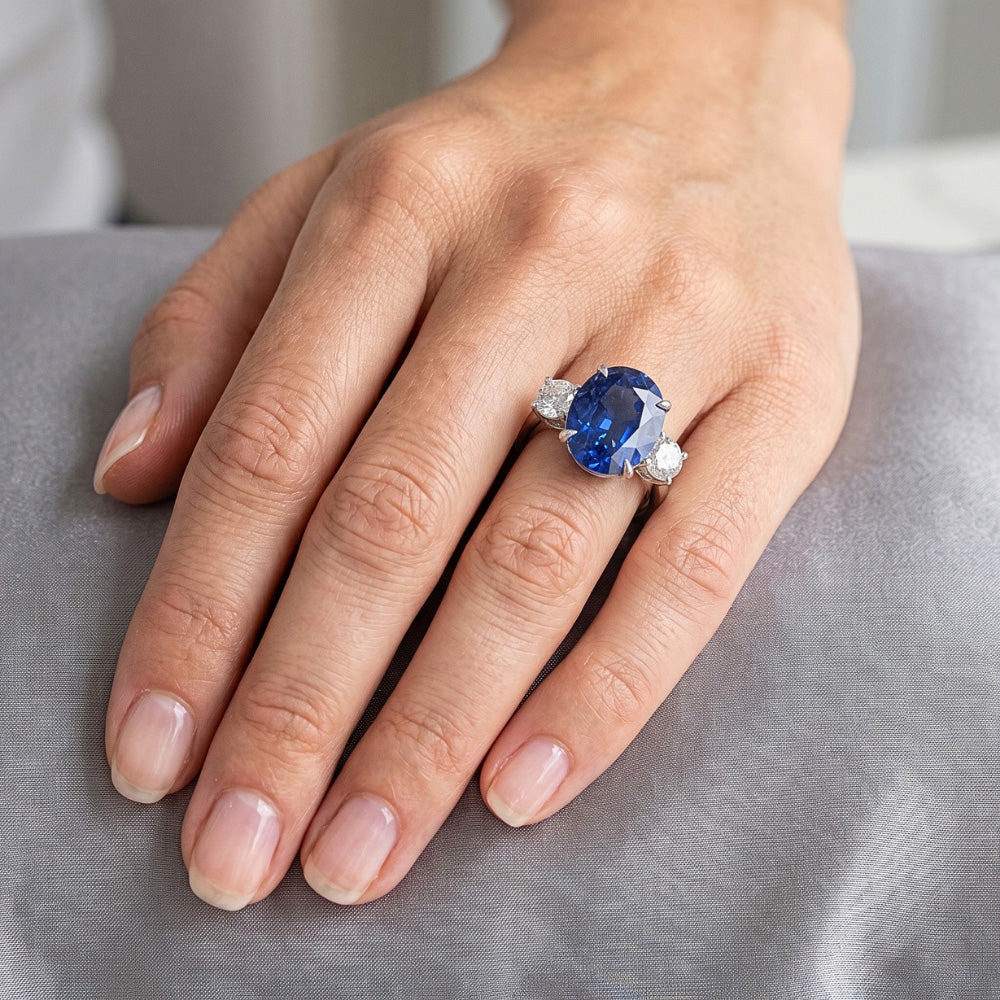 5 Ct Zaffiro Anello