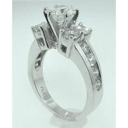 5 Ct. Fede Nuziale Con Genuino Diamanti. Oro Bianco 14K Gioielli Da Donna