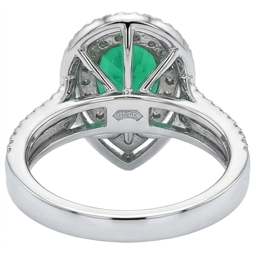 vero pear diamante 5carati anello con accenti diamanti
