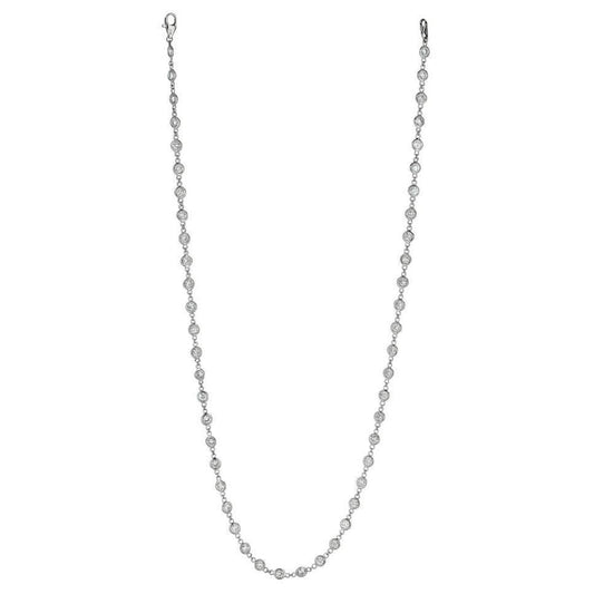 5.25 Carati Collana Di Vero Diamanti Lunetta Set Di Gioielli In Oro Bianco 14K