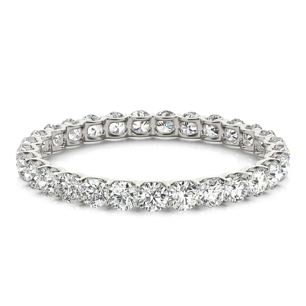 Diamante Eternity Band 5,28 carati Oro Bianco 14K – vista laterale