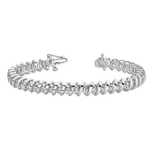 5.70 Carati Con Polo Incastonato Con Vero Diamanti. Bracciale Da Tennis. Gioielli In Oro 14K