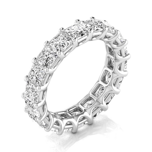 Diamante Fine Eternity Band 5,94 carati Oro Bianco 14K – vista principale