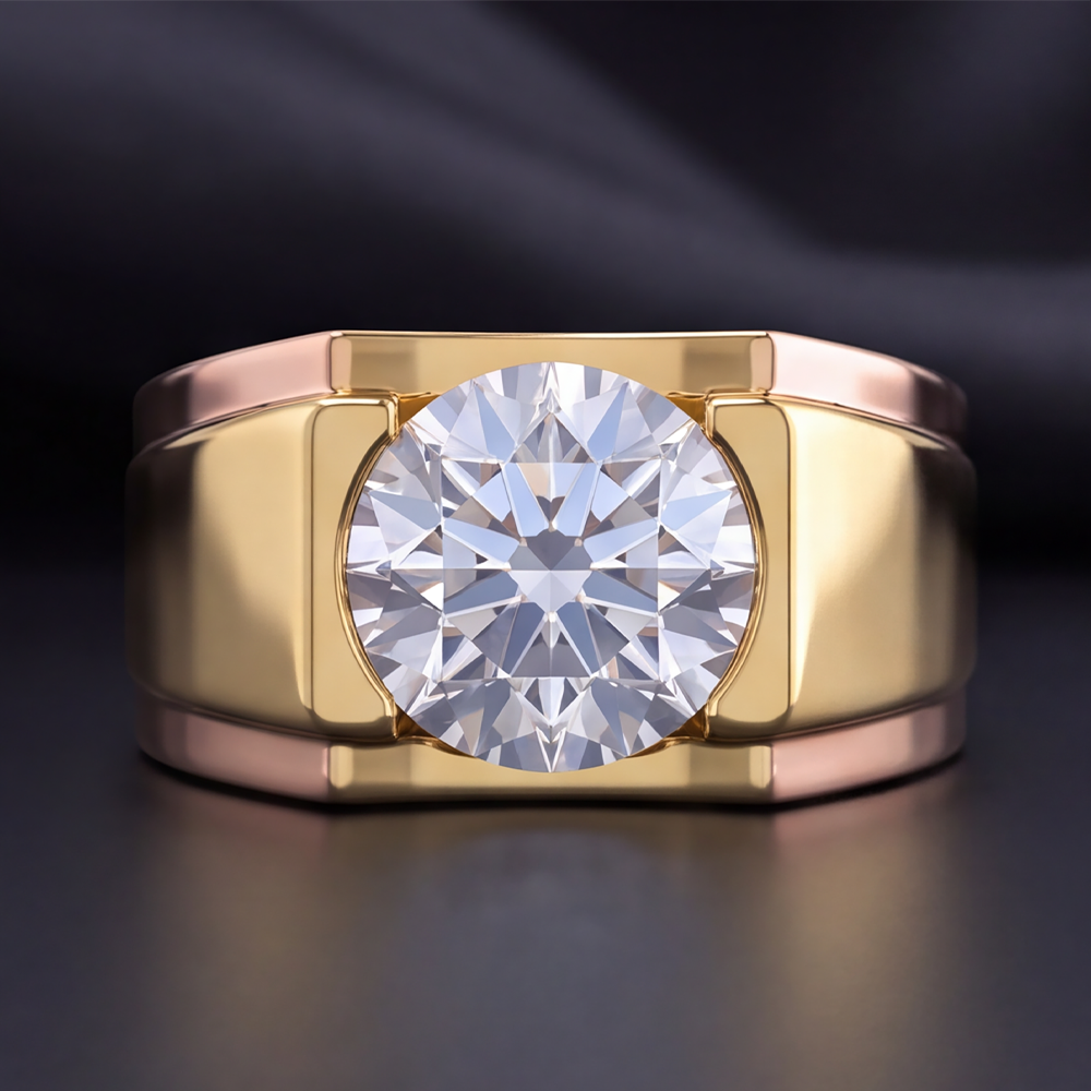 Anello da uomo con diamanti da 5 carati