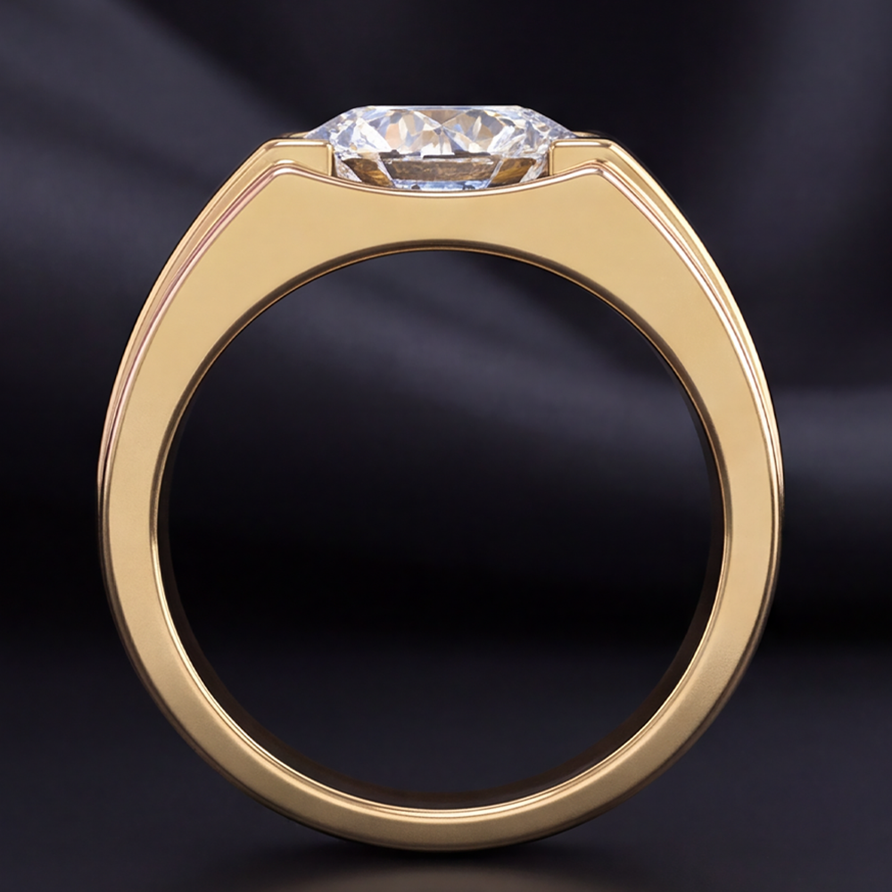 Anello da uomo con diamanti da 5 carati
