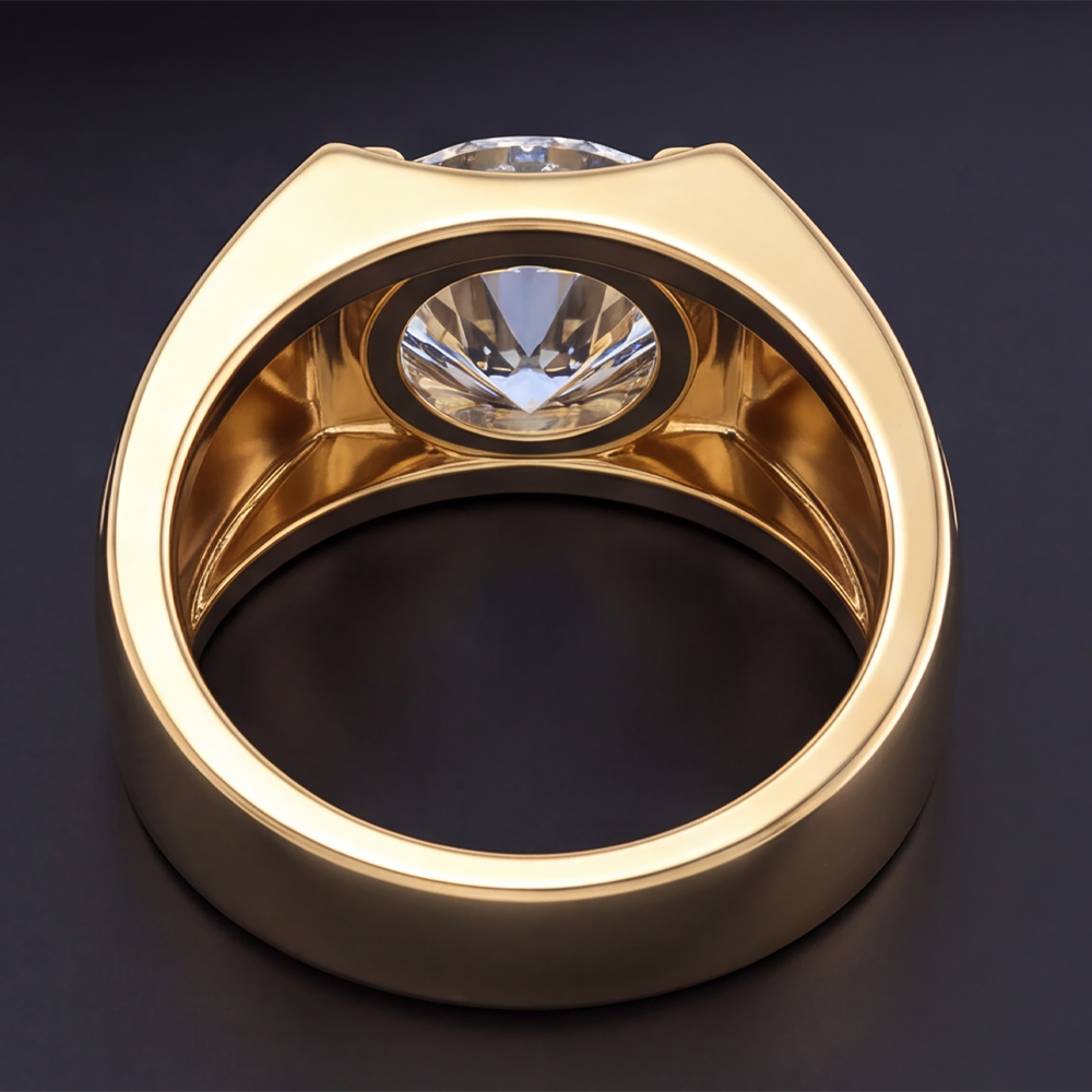 Anello da uomo con diamanti da 5 carati