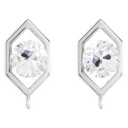 2,50 carati Diamante Orecchini in Oro Bianco 14K