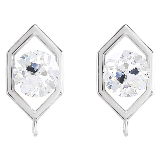 Diamante Orecchini 2,50 carati Oro Bianco 14K – vista principale