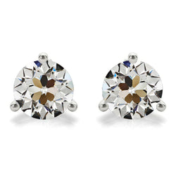 Diamante Fine taglio Cuscino Antico Orecchini a Lobo 5 carati