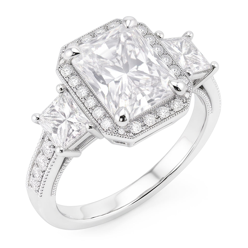 6 Carati Radiante Anello Di Genuino Diamante Naturale Autentico ( non creato in laboratorio )