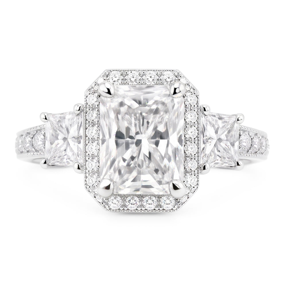 6 Carati Radiante Anello Di Genuino Diamante Naturale Autentico ( non creato in laboratorio )