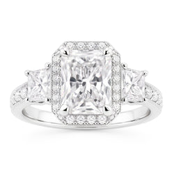 6 Carati Radiante Anello Di Genuino Diamante Naturale Autentico ( non creato in laboratorio )