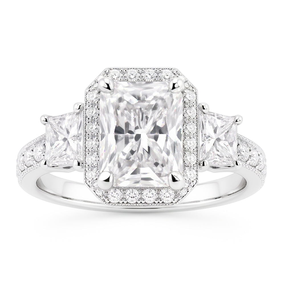 6 Carati Radiante Anello Di Genuino Diamante Naturale Autentico ( non creato in laboratorio )