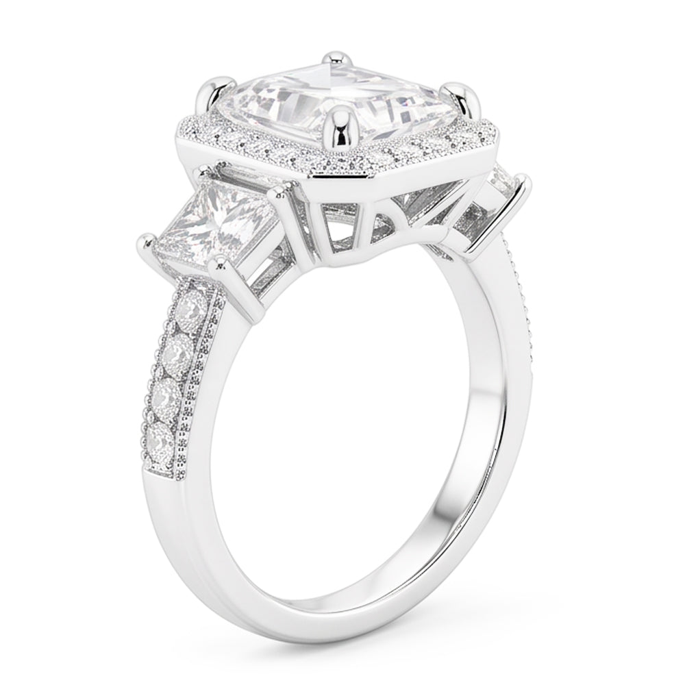 6 Carati Radiante Anello Di Genuino Diamante Naturale Autentico ( non creato in laboratorio )
