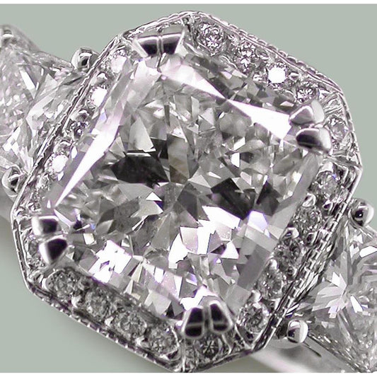 6 Carati Radiante Anello Di Genuino Diamante