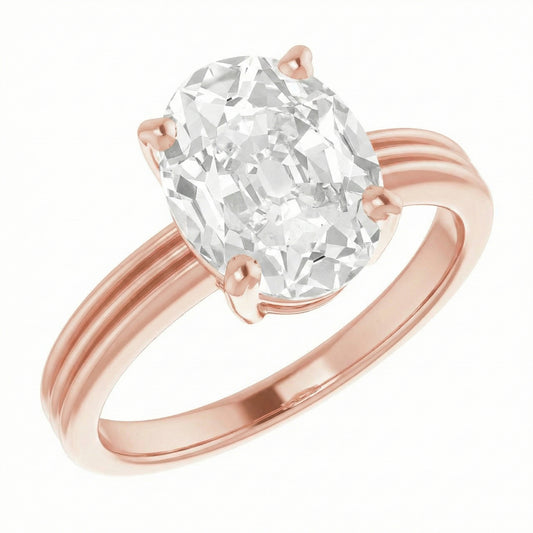 6 Carati Vecchio Minatore Anello Genuino Diamante Naturale Autentico ( non creato in laboratorio )