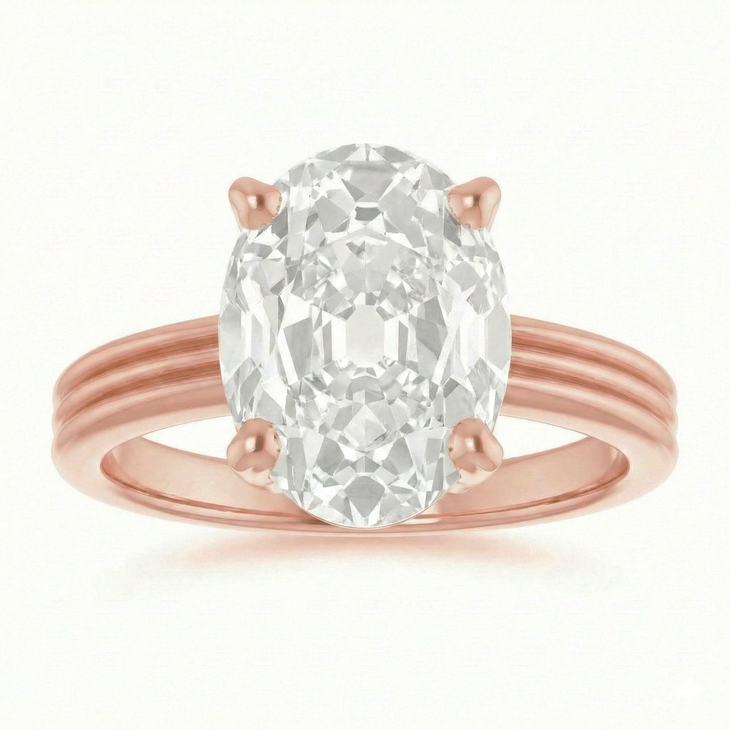 6 Carati Vecchio Minatore Anello Genuino Diamante Naturale Autentico ( non creato in laboratorio )