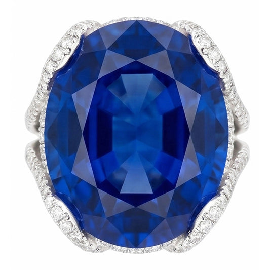 6 Carati Zaffiro Anello di Fidanzamento