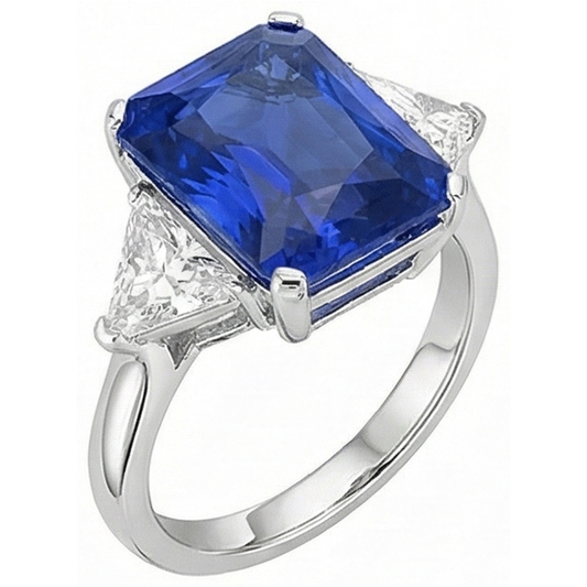 6 Carati Zaffiro Pietra Anello