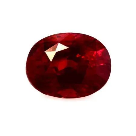 Rubino Birmano Ovale Gemstone in Gold – vista principale