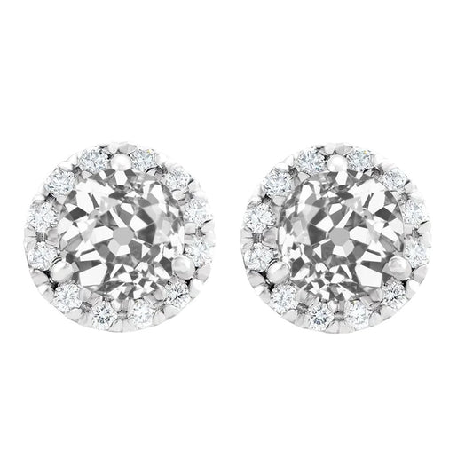 Diamante Fine Orecchini Pendenti 2-carati Oro 14 Carati Bianco – vista principale