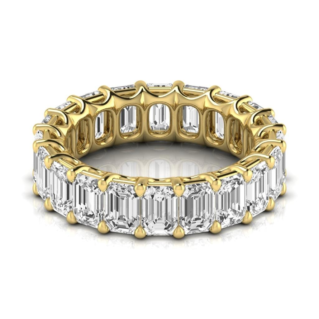 Eternity Band Oro 14 Carati Giallo con Brillante – vista frontale